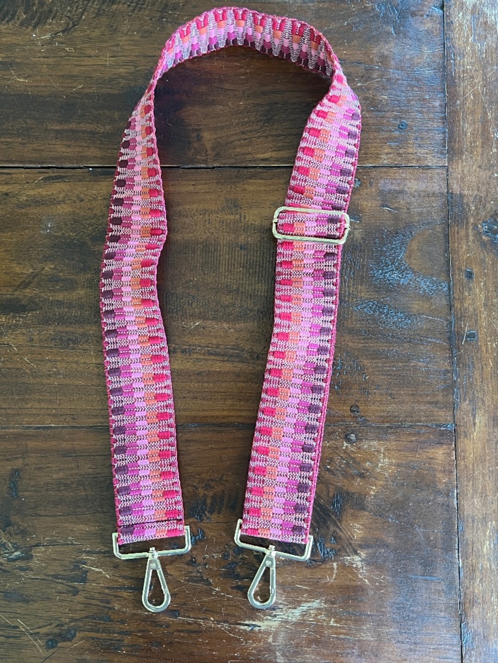 New Wide Adjustable Pink Replacement Crossbody Bag Purse Guitar Style Strap